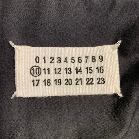 MARTIN MARGIELA Size 42 Black Mixed Materials Zip Up Shirt Jacket