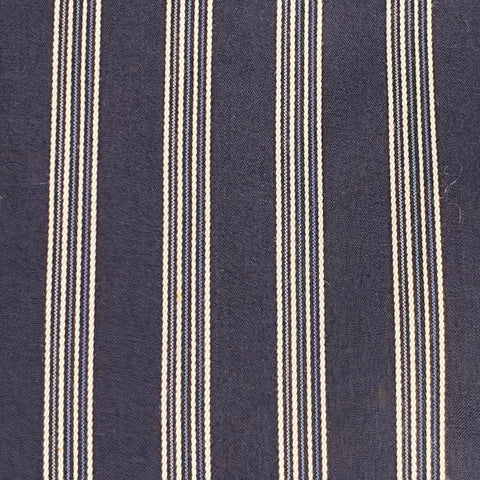 DOLCE & GABBANA Size S Navy White Stripe Cotton One Pocket Long Sleeve Shirt
