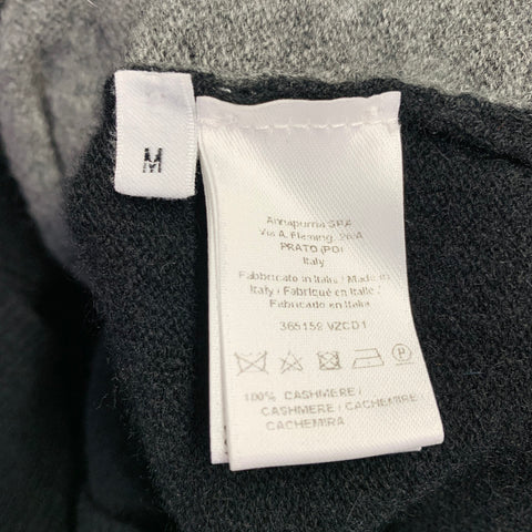TOMAS MAIER Size M Navy Grey Wool Cashmere Double Layer Cardigan