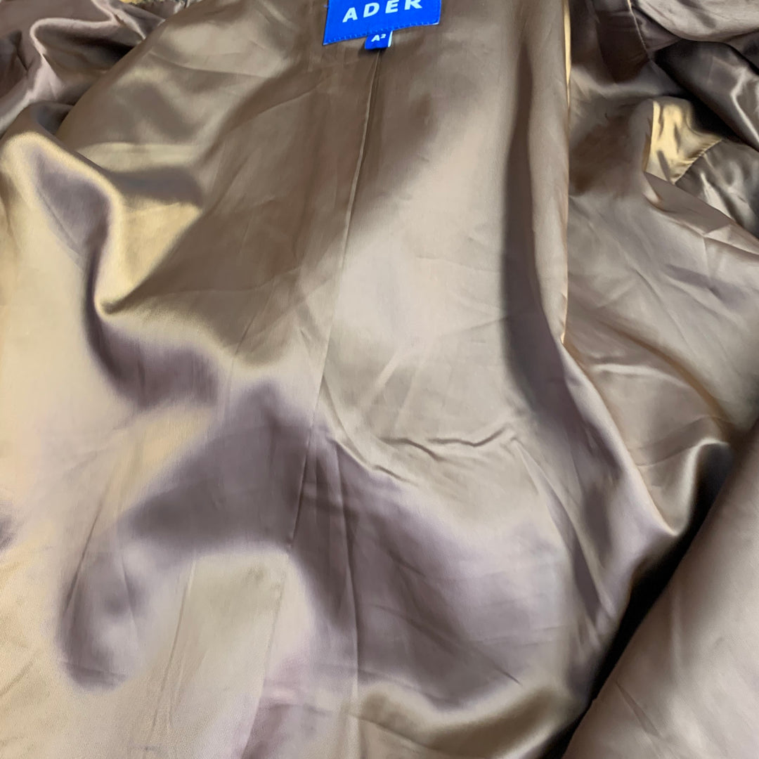 ADER ERROR Size M Brown Plaid Wool Blend One Pocket Cropped Jacket