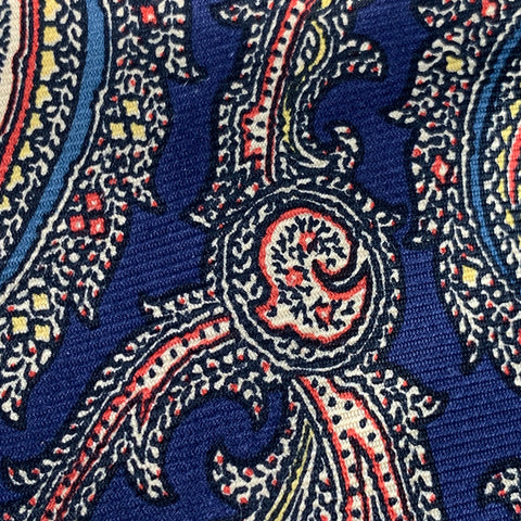 POLO by RALPH LAUREN Navy Yellow Paisley Silk Tie