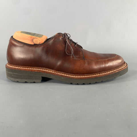 ALDEN Size 7 Brown Cognac D5602 Leather Lace Up Shoes