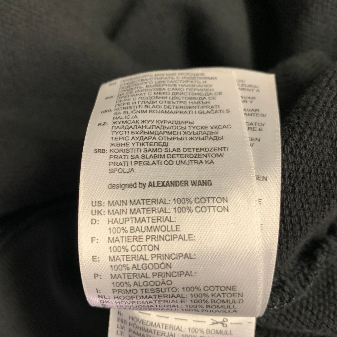 ALEXANDER WANG Size M Black Red Graphic Cotton Crew Neck Sweatshirt