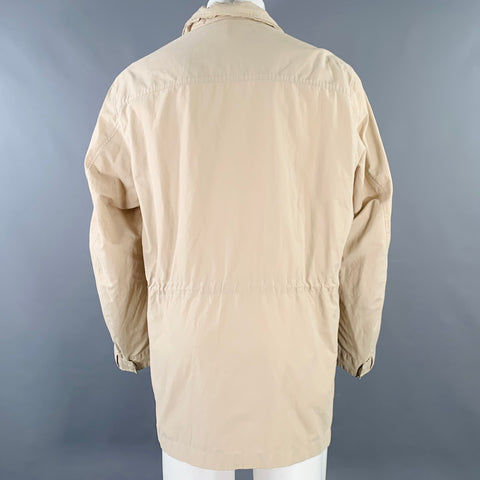 ERMENEGILDO ZEGNA Size M Cream Cotton Blend Field Jacket