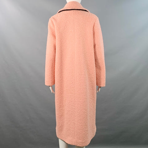 PS by PAUL SMITH Size S Pink Polyester Faux Shearling Double Breasted Teddy Coat