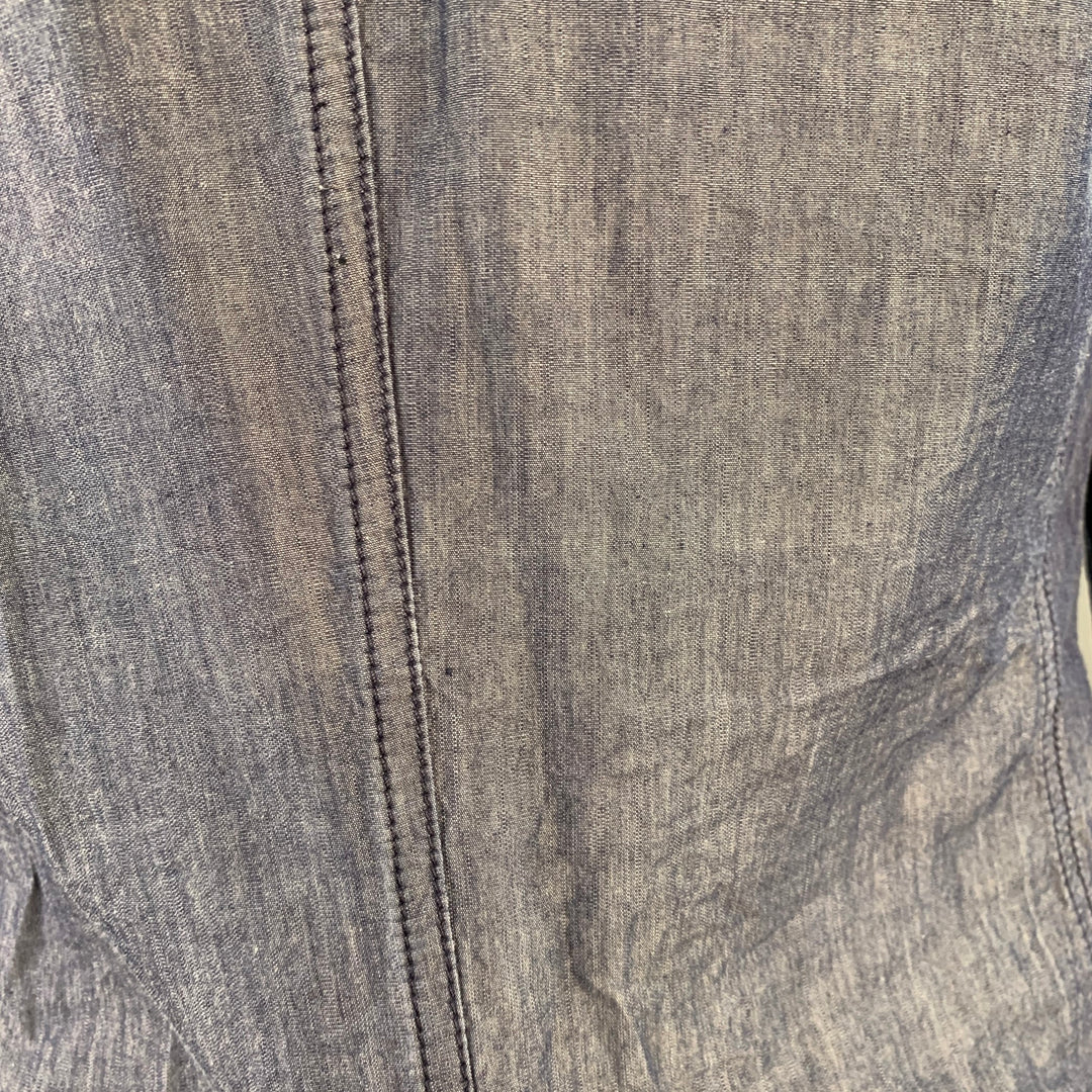 LANVIN x ACNE Size S Blue Cotton Notch Lapel Jacket