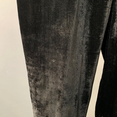 SIES MARJAN Size 28 Black Corduroy Silk Cotton Flat Front Casual Pants