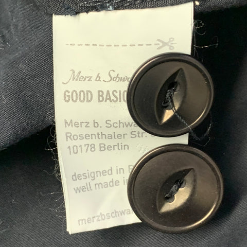 MERZ B. SCHWANEN Size L Navy Organic Cotton Shirt Chore Jacket