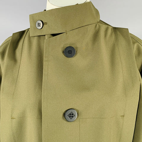 ISSEY MIYAKE Size L Olive Green Polyester Dolman Sleeve Jacket