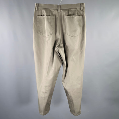 DIGAWEL Size S Khaki Polyester Cotton Drop Crotch Casual Pants