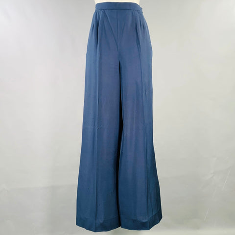VALENTINO Size S Navy Wide Leg Dress Pants