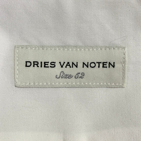 DRIES VAN NOTEN Size L White Cotton French Cuff Long Sleeve Shirt