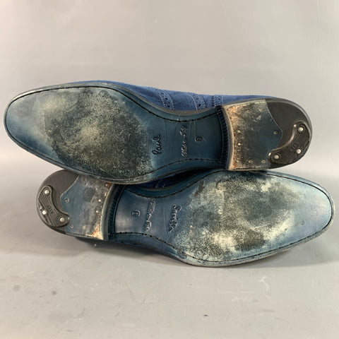 PAUL SMITH Size 6 Blue 568507 Suede Wingtip Lace Up Shoes