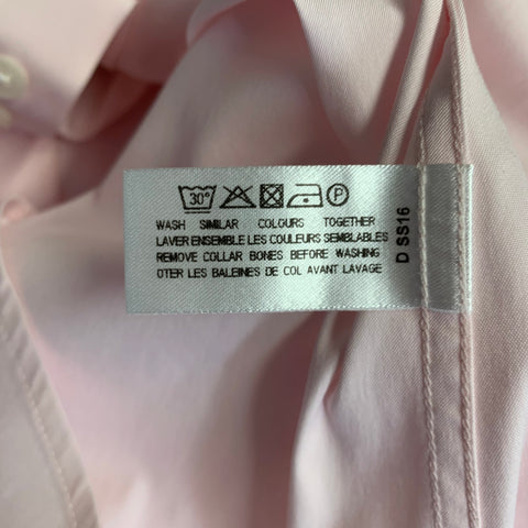 THOMAS PINK Size S Pink Cotton Blend Slim Fit Long Sleeve Shirt