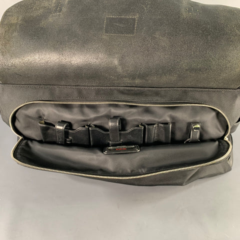 TUMI Black Nylon Leather Top Handles Duffle Bag