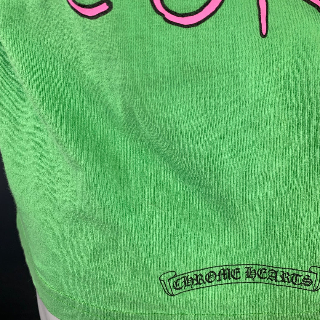 CHROME HEARTS Size S Sex Records Green Graphic Cotton Long Sleeve T-shirt