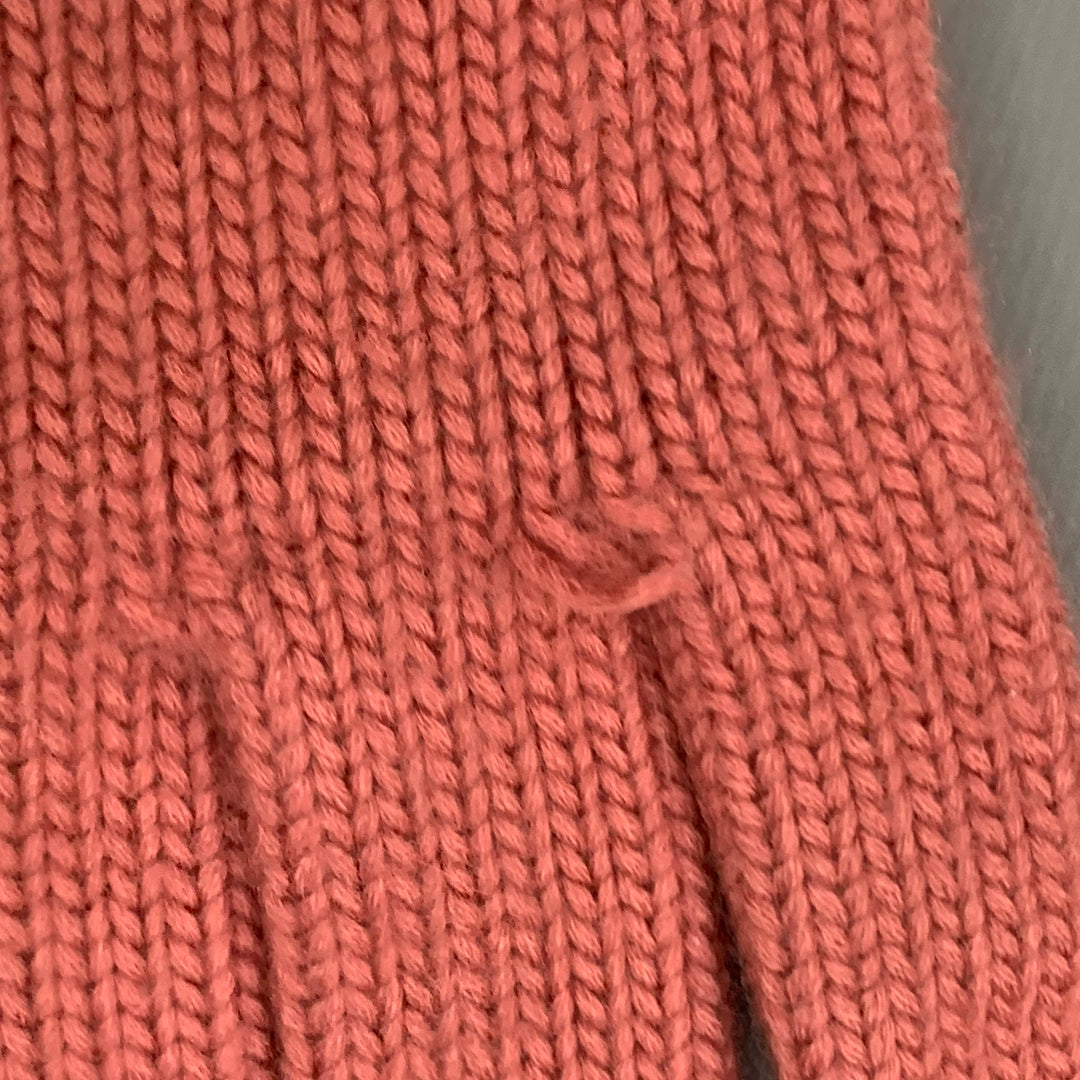 CHRISTIAN DIOR Size 4 Pink Cashmere Contrast Trim Turtleneck Cardigan Set