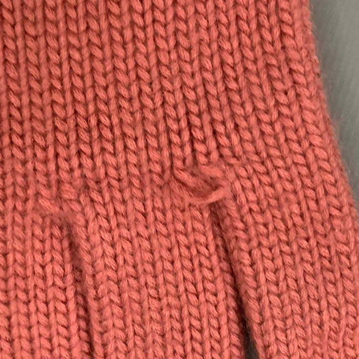 CHRISTIAN DIOR Size 4 Pink Cashmere Contrast Trim Turtleneck Cardigan Set