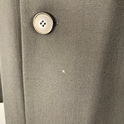 HUGO BOSS Size 38 Black Virgin Wool Single Breasted Coat