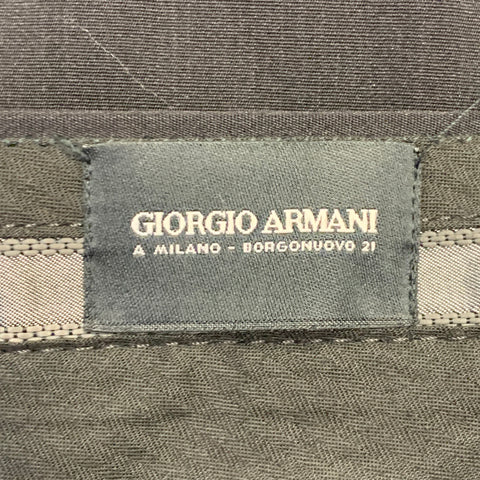 GIORGIO ARMANI Size L Black Wool Silk Blend Flat Front Tapered Dress Pants