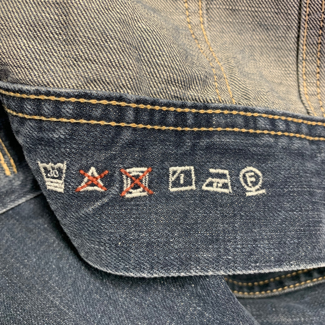 45rpm Size XL Indigo Wash Cotton Denim Trucker Jacket