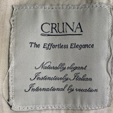 Pantalon décontracté à cordon de serrage CRUNA en mélange de coton, blanc à rayures bleues, taille 32