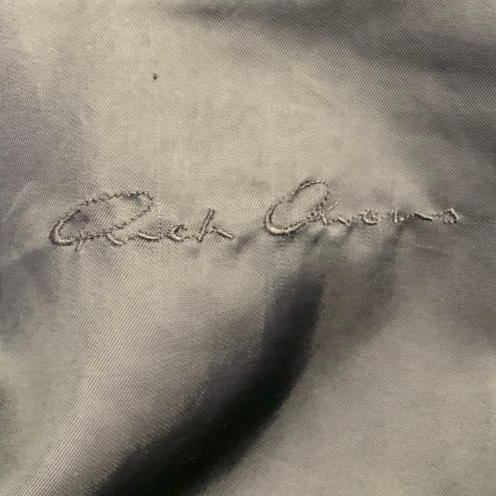 RICK OWENS Size 8 Black Lambskin Leather Biker Jacket