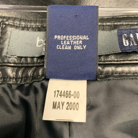 GAP Size 31 Black Leather 5 Pockets Boot Cut Casual Pants
