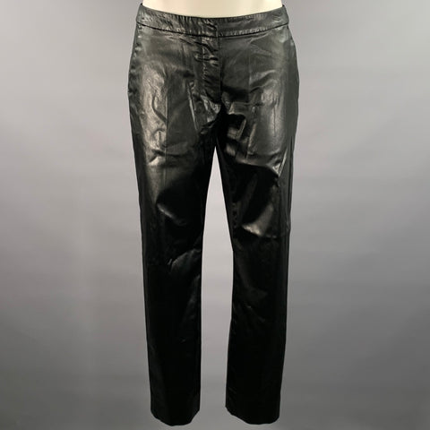 DRIES VAN NOTEN Size 4 Black Acetate Blend Low Rise Pants