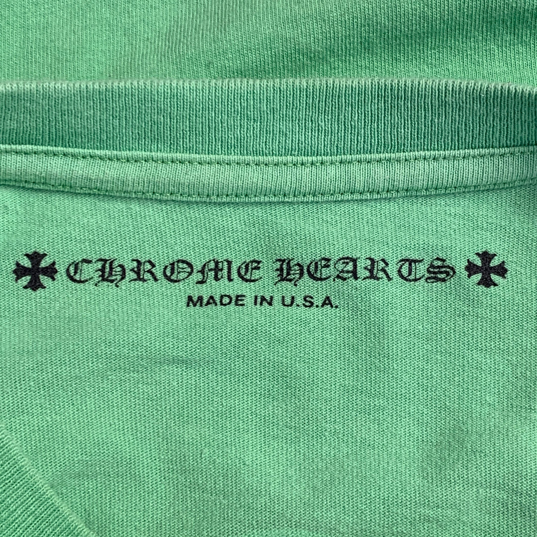CHROME HEARTS Size S Sex Records Green Graphic Cotton Long Sleeve T-shirt