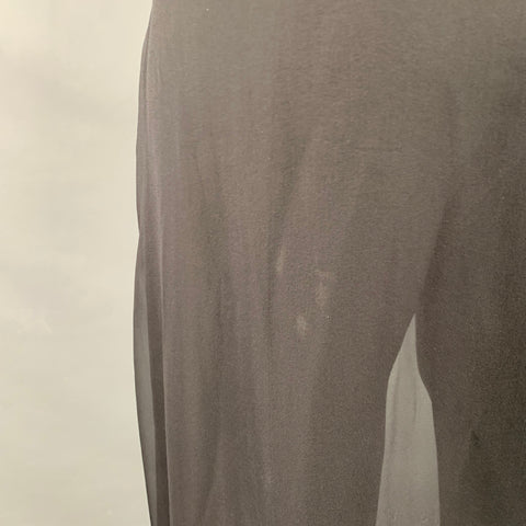 GIVENCHY Size 8 Black Acetate Blend Silk Double Layer Dress Pants