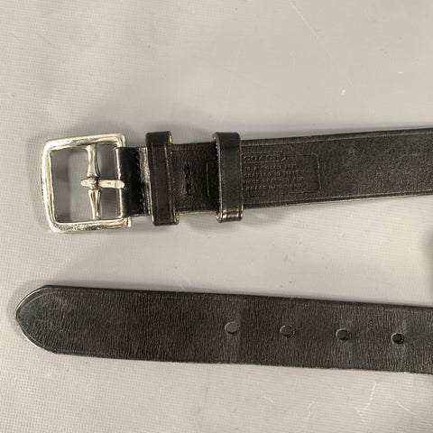 COACH Size 34 Black Solid Leather Belt