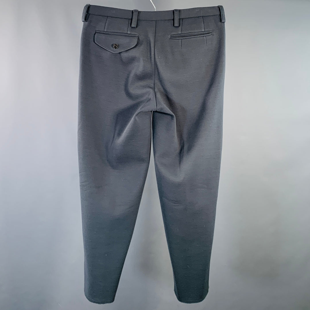 KOLOR Size L Grey Wool Pleated Zip Fly Casual Pants
