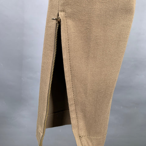 BRUNELLO CUCINELLI Size 4 Brown Cotton Blend Twill Flat Front Casual Pants