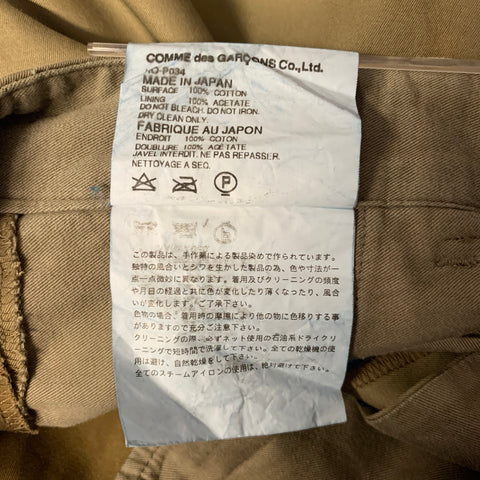 COMME des GARCONS HOMME Size 32 Brown Olive Color Block Cotton Casual Pants