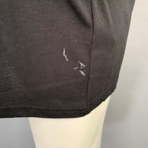 AGNÈS B. Size M Black White Cotton Lizard Short Sleeve T-shirt