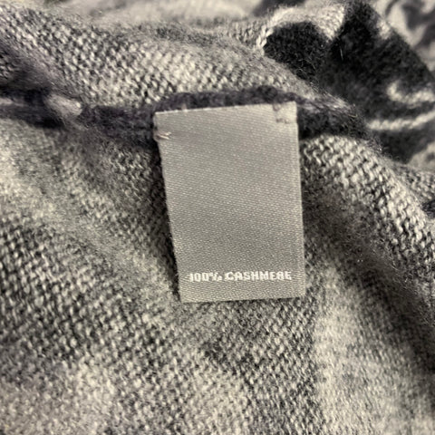 NEIMAN MARCUS Taille L Débardeur en cachemire gris anthracite à motif cachemire