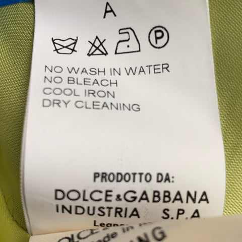 DOLCE &amp; GABBANA Taille 2 Blazer à simple boutonnage en laine noire mélangée