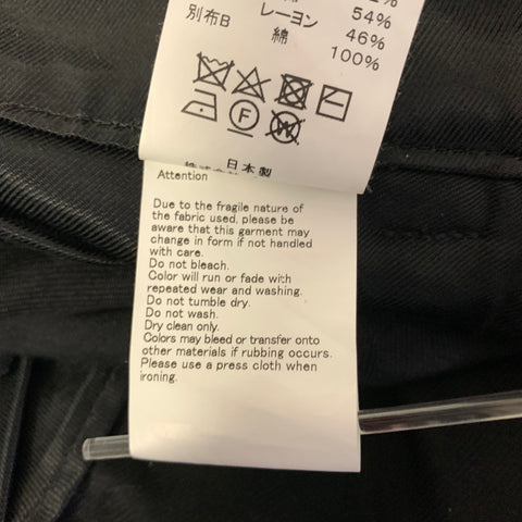 VISVIM Size L Black Wool Linen Waist Tie Pants