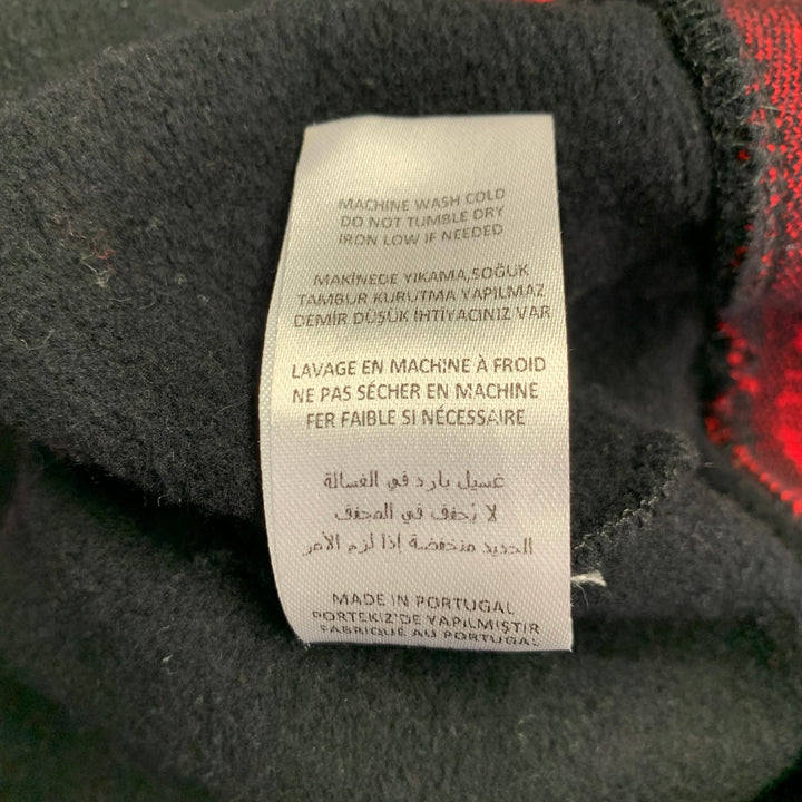 OPENING CEREMONY Size XL Black Red Cotton Hooded Sweatshirt