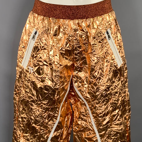 TOM FORD Size XS Copper Metallic Elastic Waistband Casual Pants