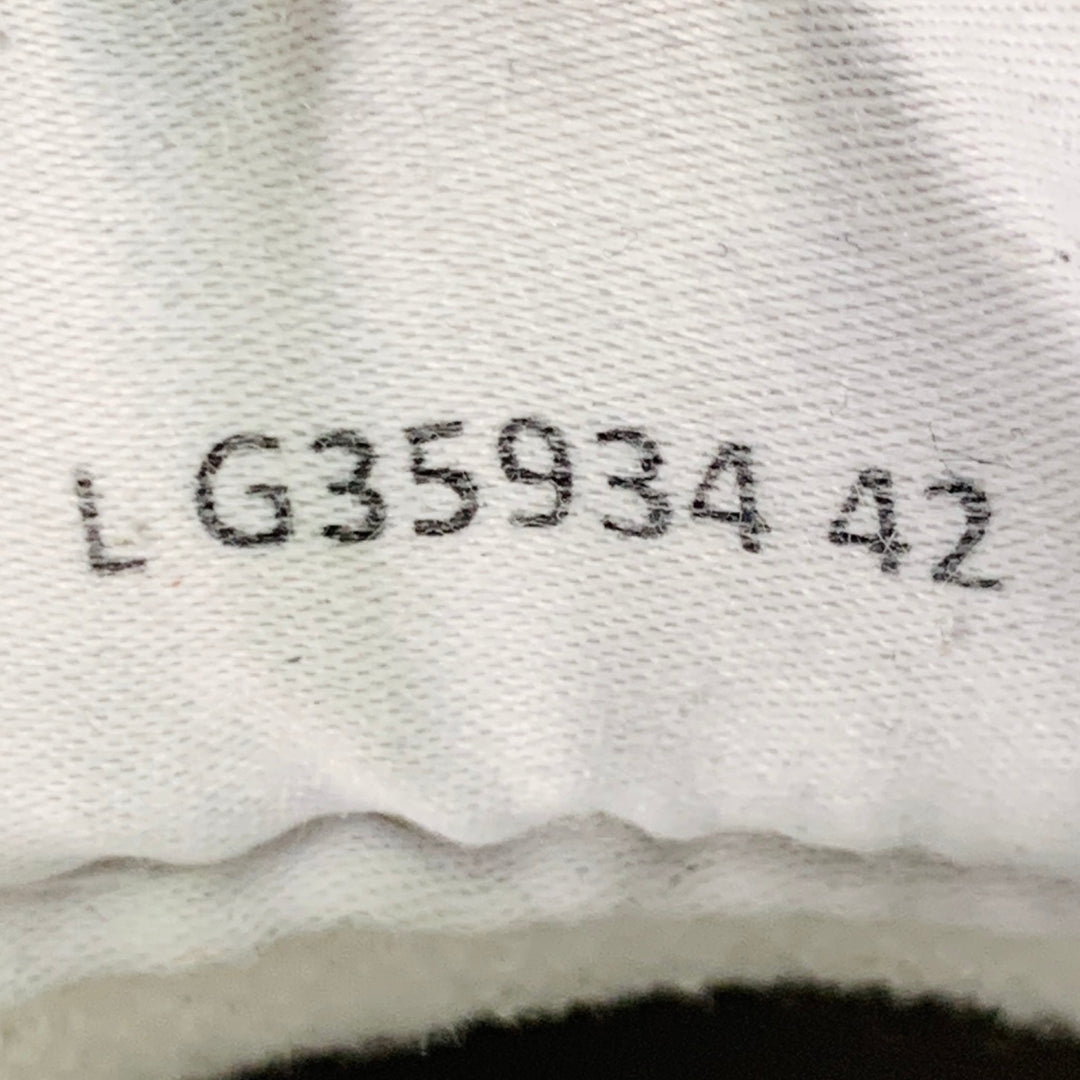 CHANEL Size 9 White Perforated Leather Logo Lace-Up Sneakers