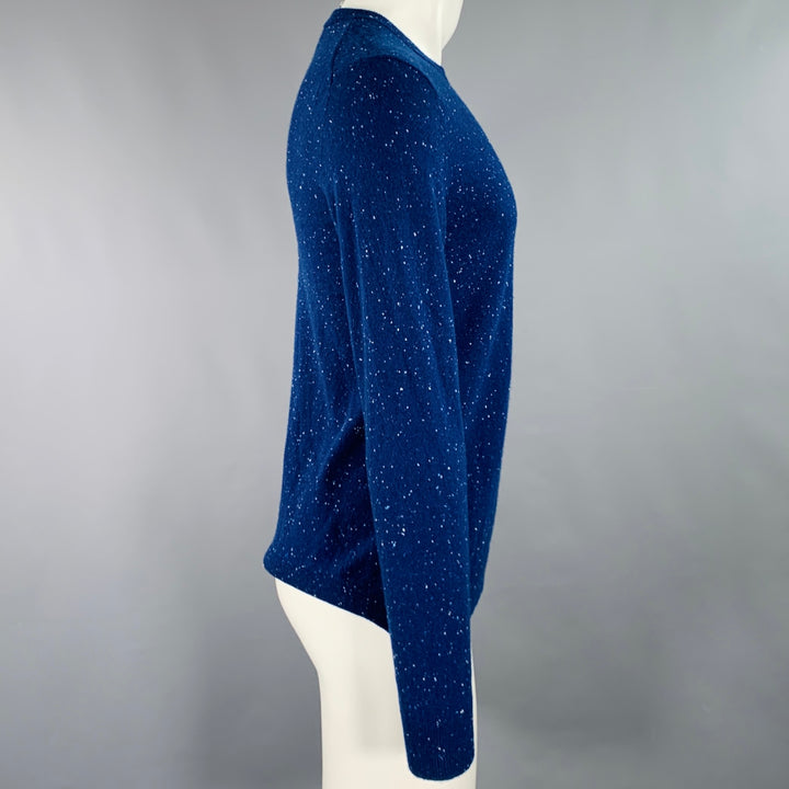 THEORY Size M -Valles- Navy White Cashmere Crew Neck Pullover