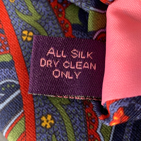 O'CONNELL'S Green Navy Paisley Silk Tie