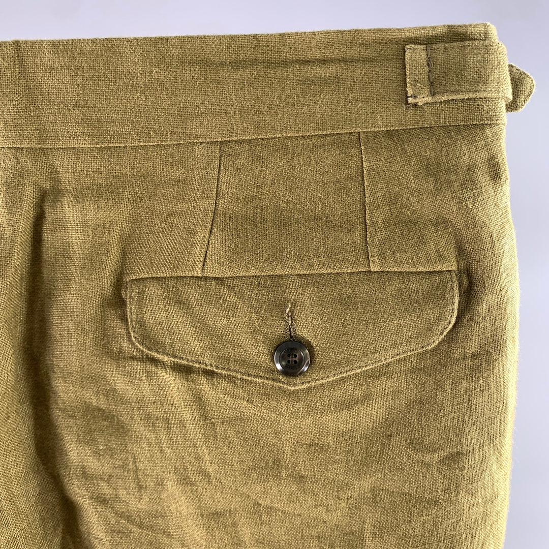 VELASCA Size 36 Green Olive Pleated Pants
