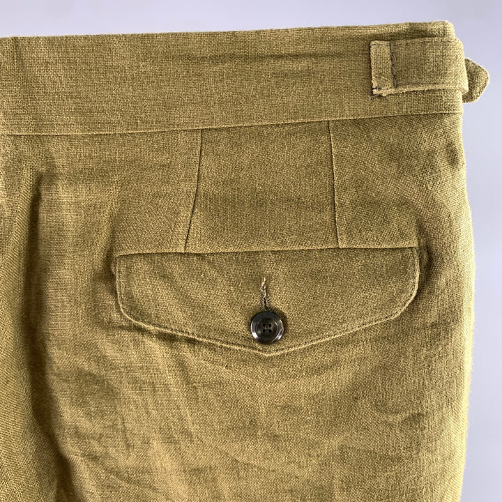 VELASCA Size 36 Green Olive Pleated Pants