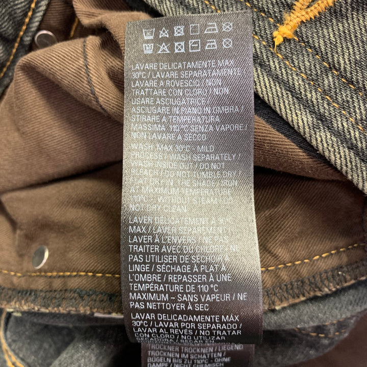 BALENCIAGA Size XS Indigo Cotton Wide Leg Jeans