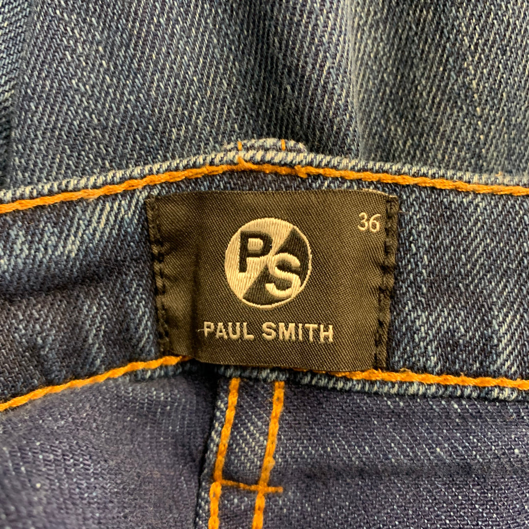 PAUL SMITH Size 36 Blue Cotton Polyurethane 5 Pocket Jeans