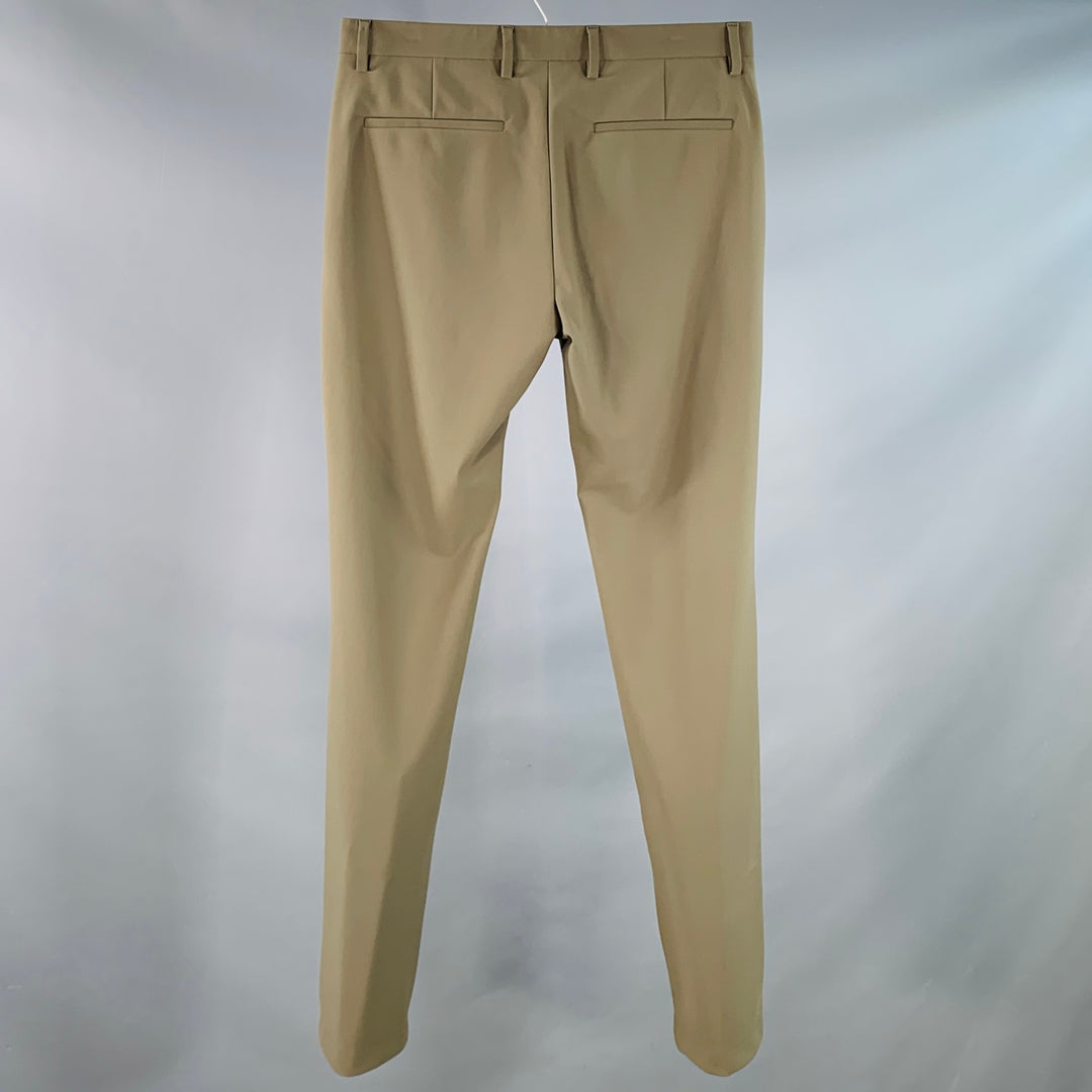 THEORY Size 30 Zaine Brown Taupe Polyamide Blend Flat Front Slim Tapered Casual Pants