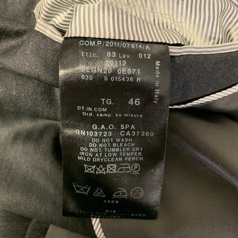 GIORGIO ARMANI Size 36 Charcoal Wool Notch Lapel Sport Coat